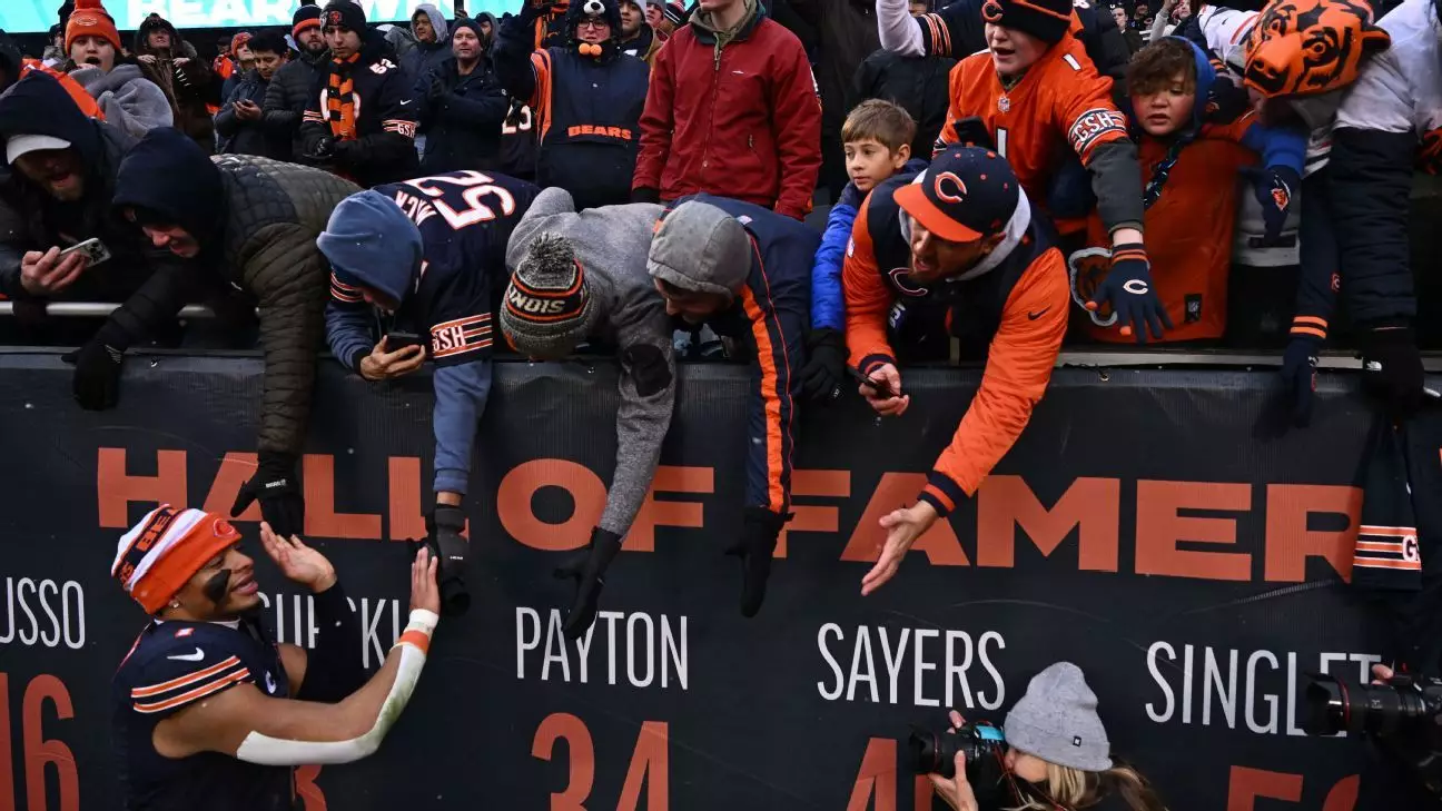 The Chicago Bears Celebrate a Victorious End to 2023